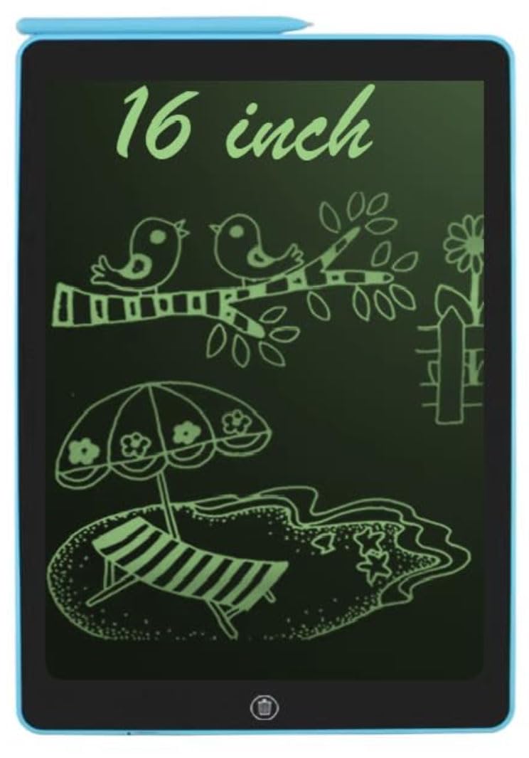 AS® 16-Inch LCD Writing Tablet, Digital Drawing Board with Stylus, Black Screen with Blue Frame, Reusable Electronic Writing Pad for Kids, Adults, Study, Office-image-40
