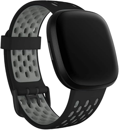 Seleek Bandas de repuesto compatibles con Fitbit Versa 3  Versa 4  SenseSense 2, correa ajustable de silicona para mujeres y hombres, pequeñas y