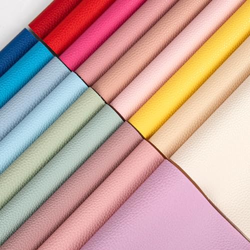 18 Pieces Faux Leather Sheets 812 inch Pastel