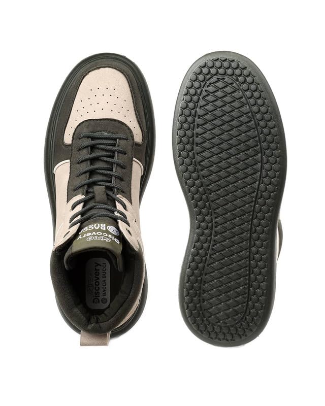 Image of Bacca Bucci x Discovery Noir Women's High-Top Sneakers - Premium Suede & PU Urban Adventure Shoes