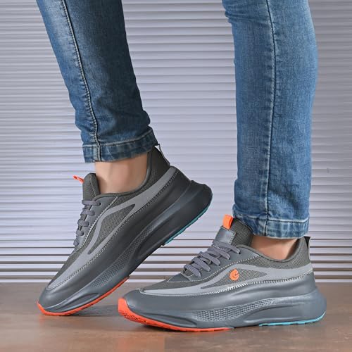 Image of Centrino Casual Sneakers for Men | Shoes for Man Stylish | Lightweight Lace-Up Canvas Shoes with Cushioned Insole | Breathable Comfortable Walking Shoes | Anti-Skid Sole | Mens Shoes for Office Outings (6832)