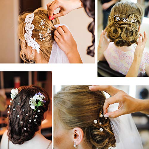 Maitys MAITYS-HAIR COMB-01 44 Pieces Wedding Hair Accessories: Faux Pearl Crystal Comb Clips thumb #6