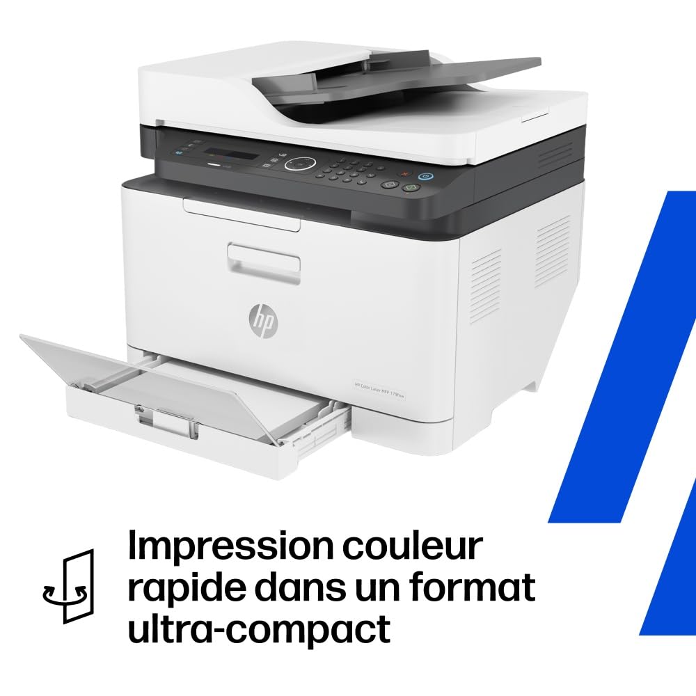 HP Color Laser MFP 179fnw Imprimante multifonction couleur A4 Wi-Fi Ethernet USB 2.0 18 ppm noir et blanc 4 ppm couleur blanche