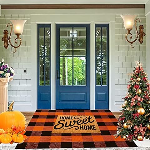 SEEKSEE Cotton Buffalo Plaid Rug 3'x5' Cover