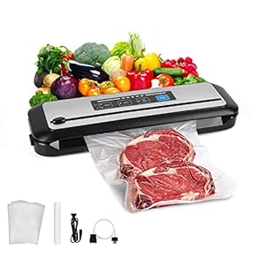 INKBIRD Vakuumierer, Folienschweißgerät für Sous-Vide Kochen mit Schneider, Trocken und Feucht Modi, hält Lebensmittel 8 x frisch, Automatisches Staubsaugen und Versiegeln, Vakuumbeutel enthalten