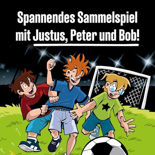 KOSMOS 741808 Die drei ??? Kids Fußball-Alarm, Kartenspiel für 2-4 Spieler ab 8 Jahren, Detektiv Kinderspiel, Die drei Fragezeichen, Fussball Kartenspiel