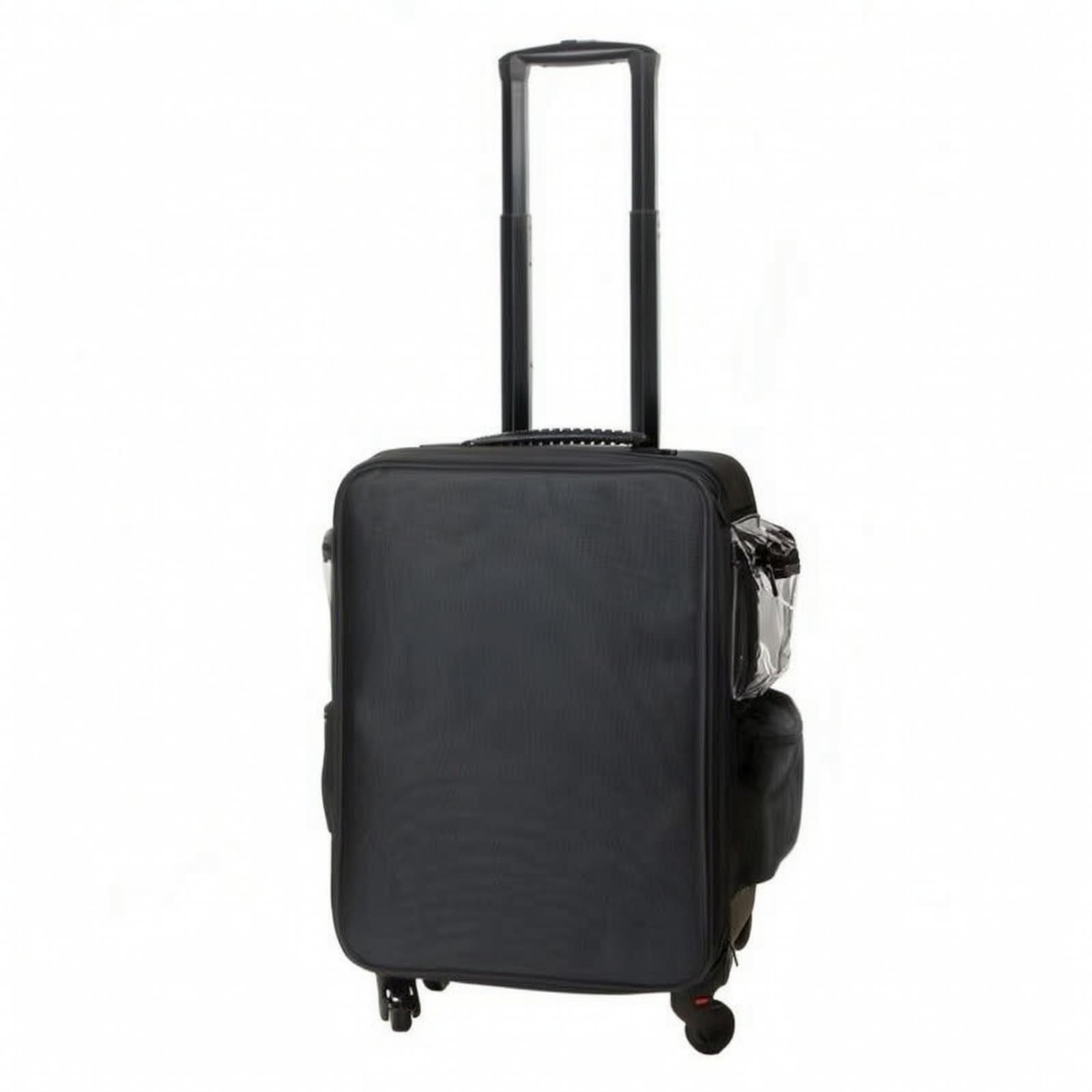 Carrito Maquillaje Multicompartimento | Maleta Cosméticos con Ruedas, Portátil, Organizador Cosméticos con Asa Telescópica, para Viajes, Camerinos, Viajeros
