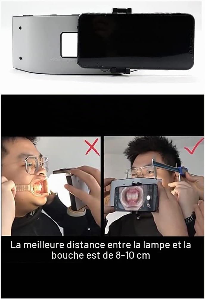 Lumière Flash Dentaire Mobile, Support de Photographie Dentaire LED 6500K, Équipement Oral pour Lumière de Remplissage et Photographie