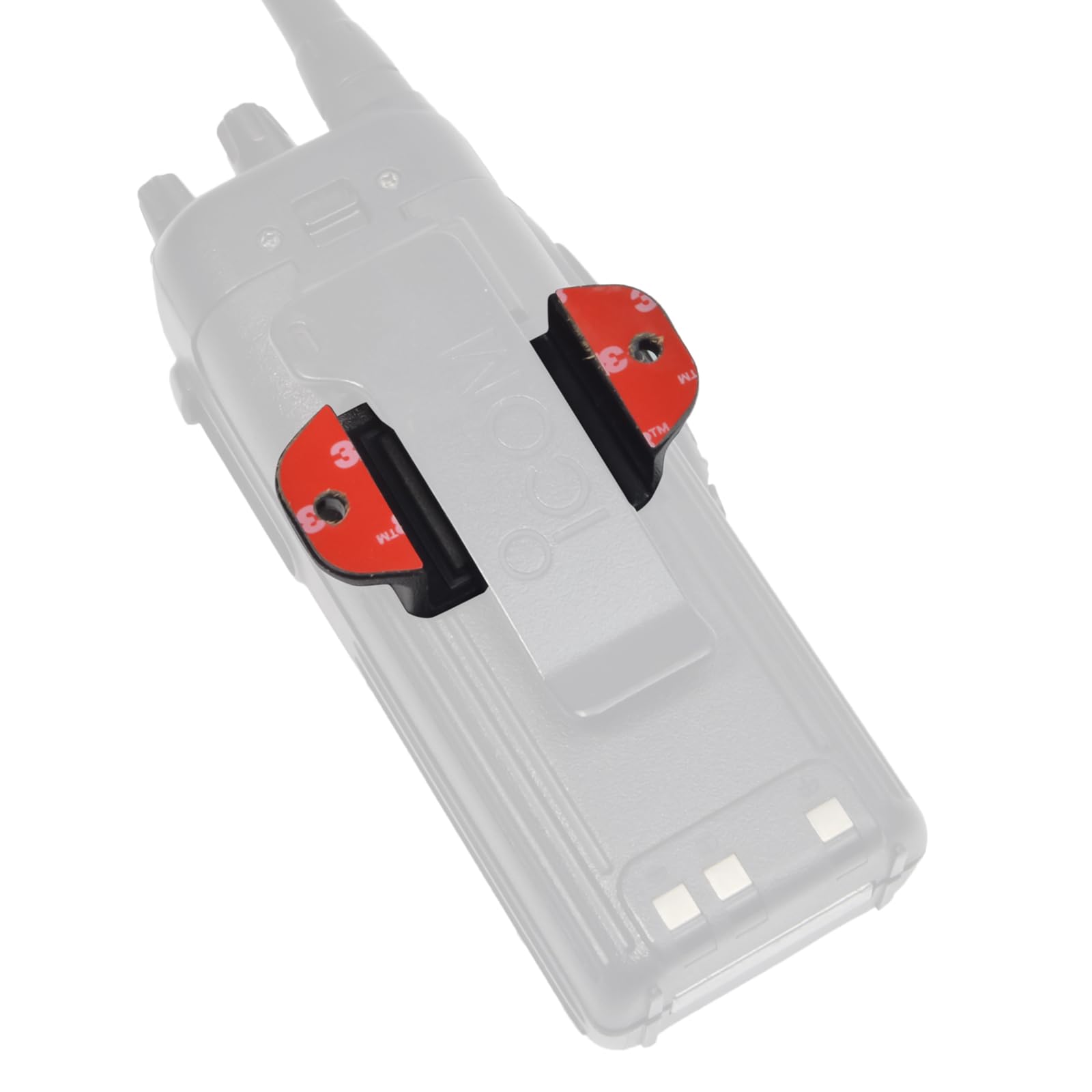 HYS Supporto radio auto Motorola Baofeng Yaesu Midland walkie talkie clip (2 szt, czarny)
