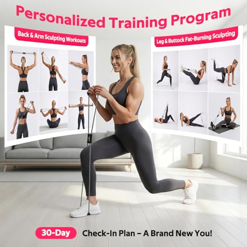 Image of Figure 8 Resistance Bands with Handles, 3 Levels Latex Exercise Stretch Bands