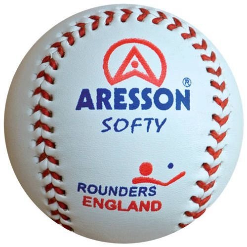 Aresson Softy - Pelota de Rounders (19 cm), Blanco