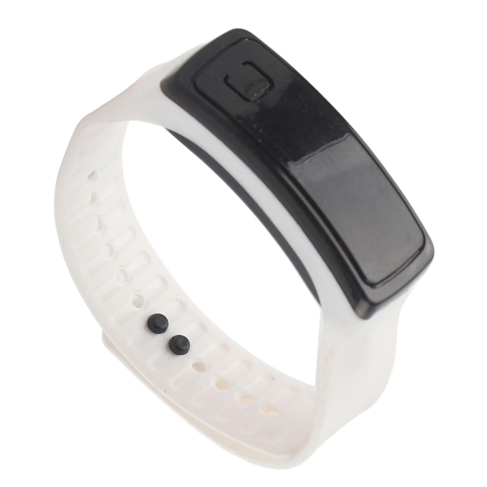 GOTOTOP LED Digital Watch, Silicone Strap Digital Display Sports Watch with LED Light 12-Hour Dial Electronic Display for Sport, Night Running, Step Counter (White)