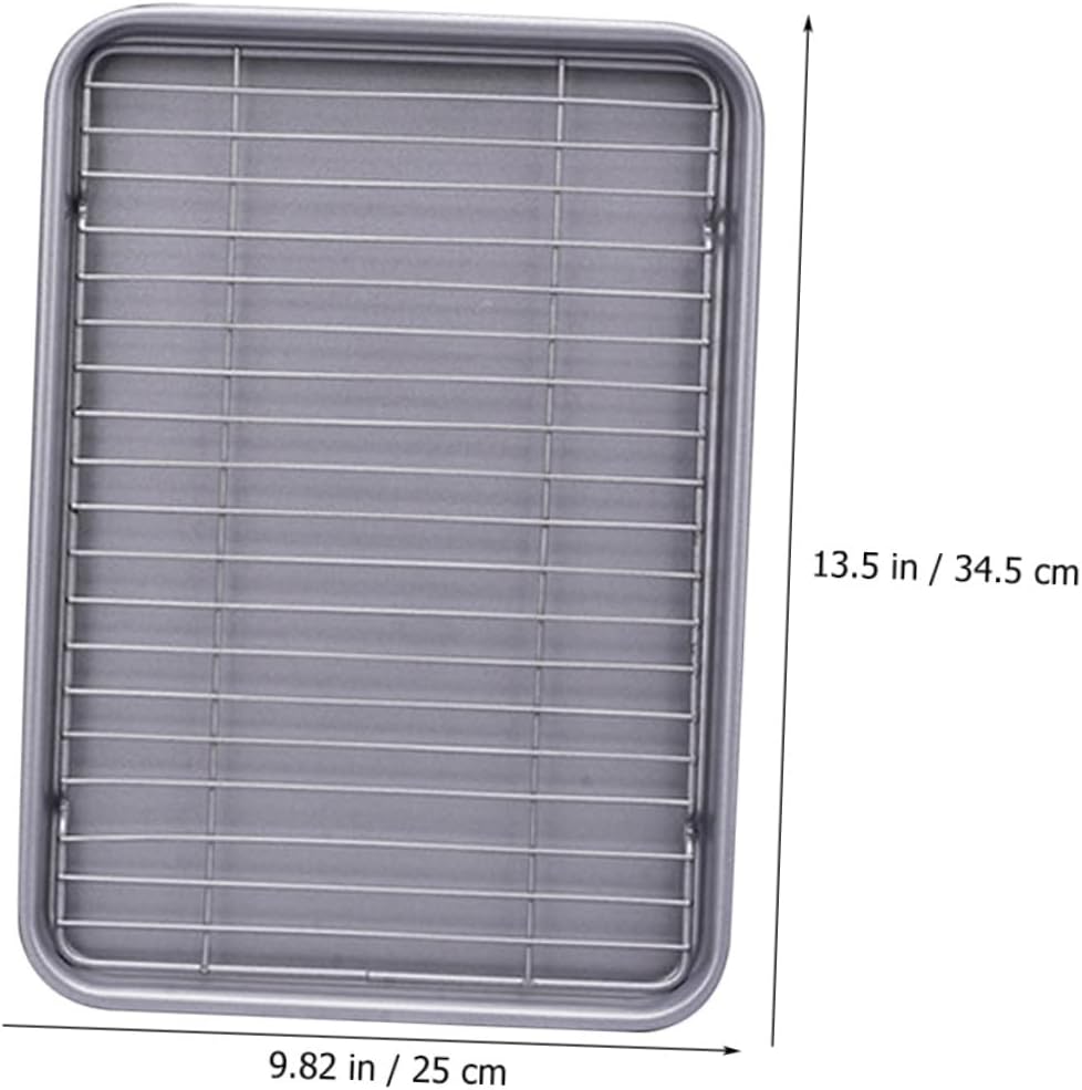 Baking Dish Rectangular Baking Pan Rack Non-stick Roasting Tray Oven Pan for Pizza Easy to Use and Clean