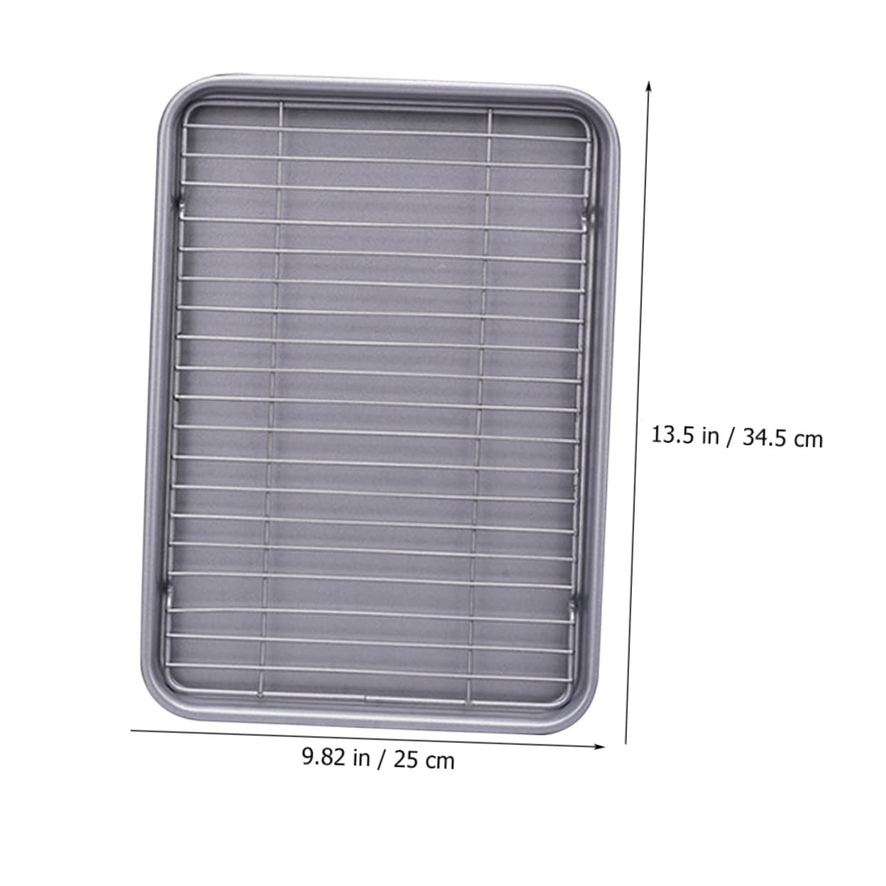 Abaodam 1set Non-stick Baking Pan with Rack Versatile Kitchen Bakeware for Cookies Cakes and Pizza Construction and Store for Home Baking