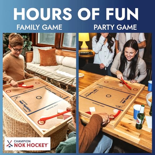 Carrom Champion Nok Hockey Game juego de mesa madera miniatura 6