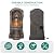 AUTODAYA 30" Lion Head Outdoor Fountain LED Cascading Waterfall, Bronze