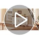 DWVO 59'' Sideboard Buffet Cabinet, Farmhouse Coffee Bar Cabinet with Adjustable Shelves for Living Room, Entryway, Rustic White
