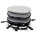 Produktbild Todeco - 3 in 1 Raclette-Set, Grill mit Naturstein - Material: 304 Edelstahl - Strom: 900 W - Schwarz, Vollständiger Satz Grillplatten