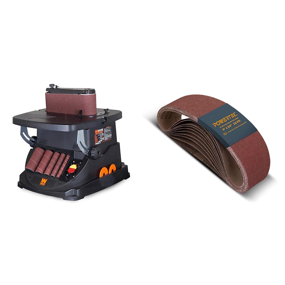 WEN 6524 Oscillating Belt and Spindle Sander & POWERTEC 4 x 24