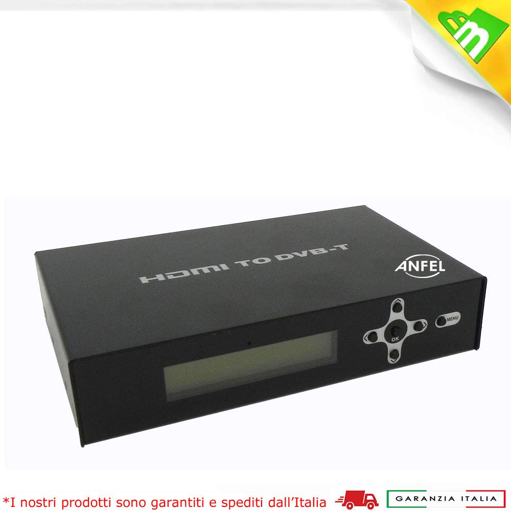 Modulatore Video HDMI DVB-T DVB-T2 FULL-HD Uscita RF Digitale Terrestre con Ingresso Passante per Sky e Telecamere 1080i/P