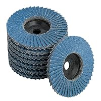 8er Set Fächerscheiben Lamellenscheiben für Winkelschleifer, Schleifmopteller Ø 76 mm x 10 mm, Hochwertige Schleifscheiben in Blau für Metall, Holz und PVC, Passend für 10,8-12V Winkelschleifer