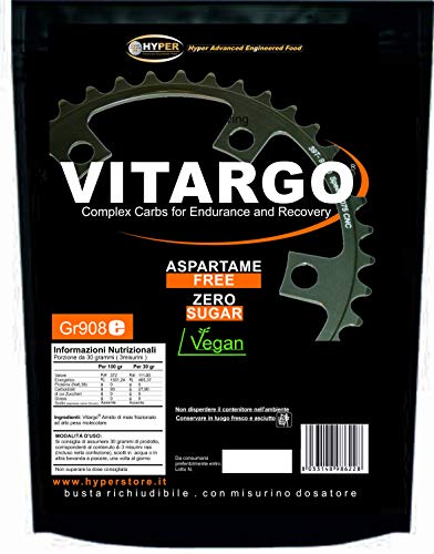 Vitargo ® 908 gr Amidi Rapido Assorbimento Basso Indice Glicemico Recupero Muscolare Carboidrati Pre Workout. Energia Rapida per Ciclismo e per Tutti gli Sport