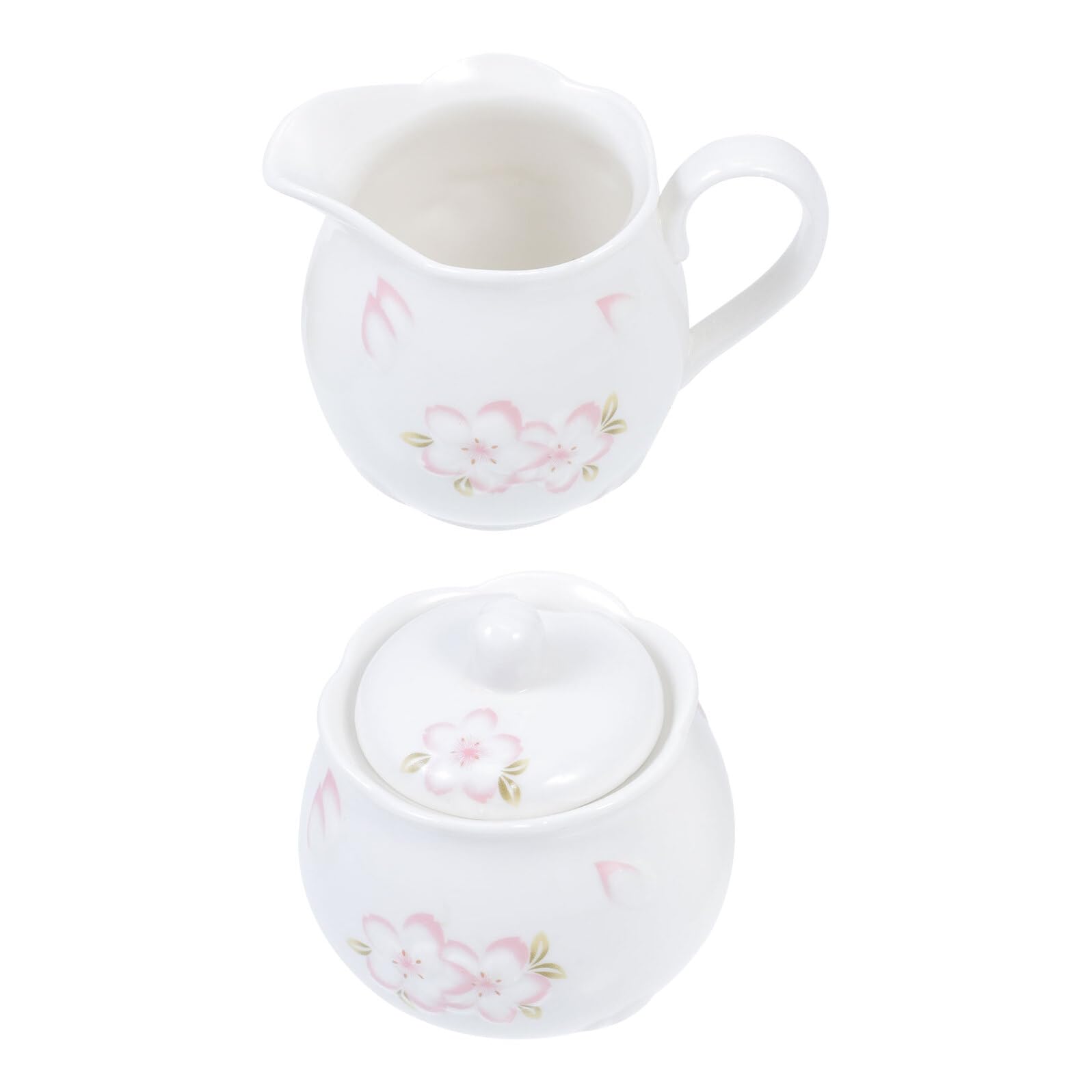 Pot à Lait et Sucrier en Céramique, 1 Set, Blanc