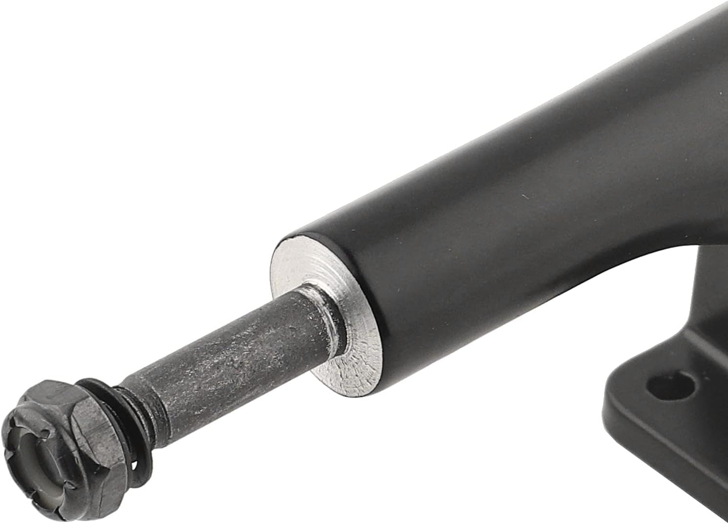 MS3101 Black Aluminium Alloy Skateboard Bracket, Longboard Truck, Round Hollow Thicken Base with Shock Absorbers, Casting for Enhanced Stability and Performance,