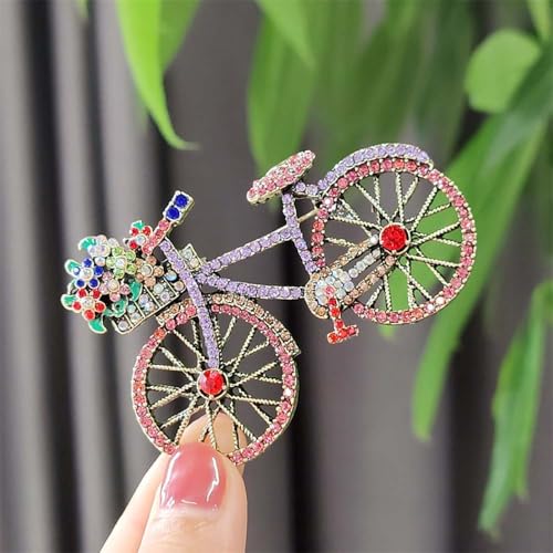 Image of BeeGift Brooch Pin for Women Bicycles Brooch with Created Crystal Rhinestones Brooches and Pins