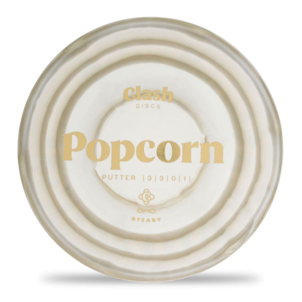 Popcorn by Clash Discs | Premium Steady Ring Plastic | Straight Flying Putter (Colors Vary)