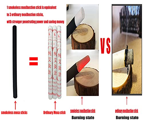 Smokeless Moxa Sticks Natural Chinese Herbal Mugwort Moxibustion Wormwood (无烟艾灸条10 Per/Box) #TOP2