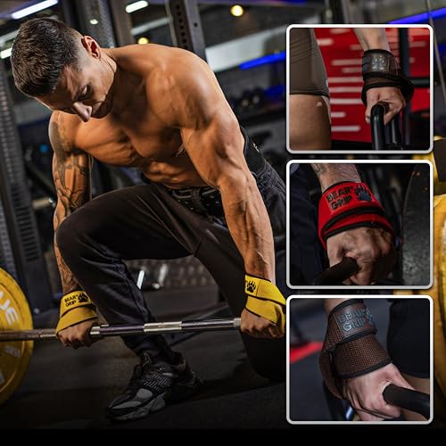 Image of BEAR GRIP - Premium Figure 8 weight lifting straps (sold in pairs) (Black)