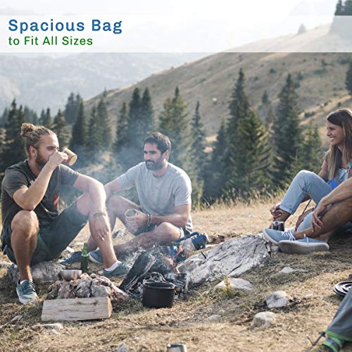 Bolsa de dormir Wakeman con capucha, estilo sobre, para 3 estaciones, confort 32F, color azul marino miniatura 6