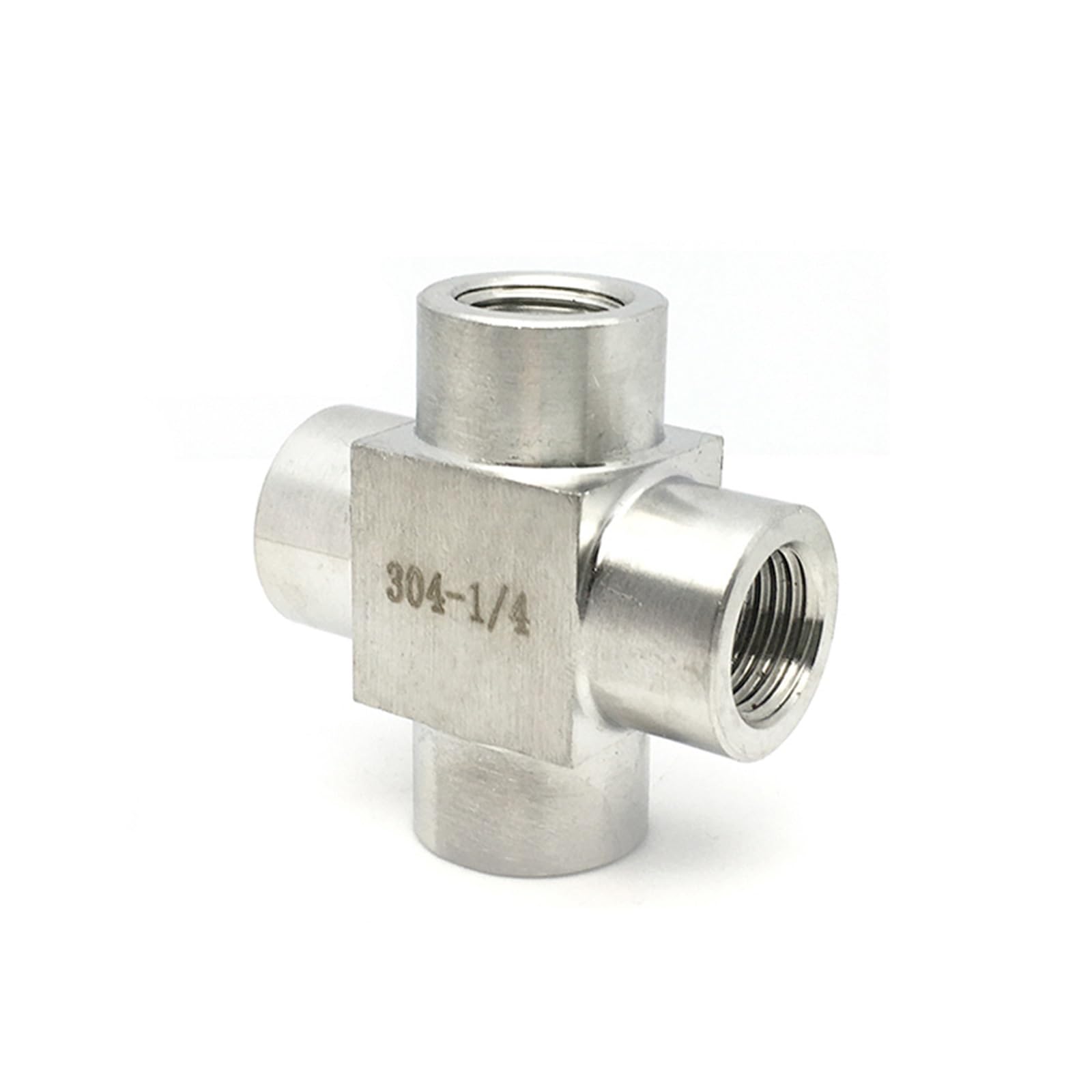 1 pieza NPT M20 hembra, divisor de 4 vías, conector tubería acero inoxidable 304, for agua, gas y combustible(Npt,FEMALE-1/8")