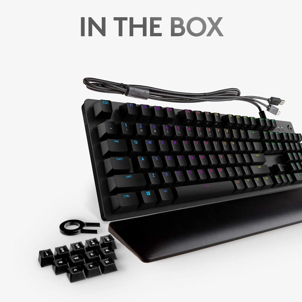 Logitech G513 CARBON RGB Tastatur USB QWERTY Portuguesisch Karbon - Tastaturen (Verkabelt, USB, Mechanischer Switch, QWERTY, RGB-LED, Karbon)