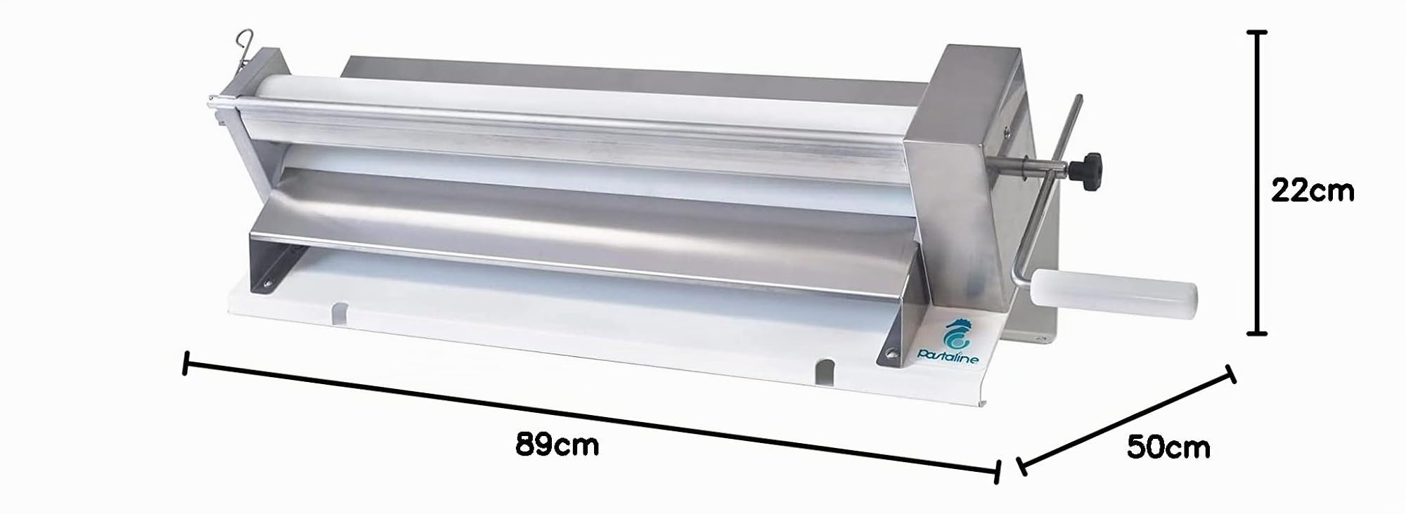 Pastaline Sfogliafacile XL Teigausrollmaschine - # 1 Italienische Bäcker Pasta-Teigrollmaschine schafft seidig glatten Teig, Fondant, Modellierung von Schokolade, Pastateig Gebäck 0-12mm dick