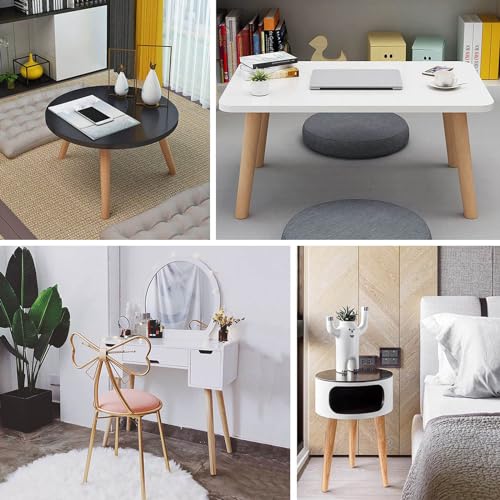 Patas de madera para muebles, juego de 4 patas oblicuas de 15 cm para mesa de café y sofá 4