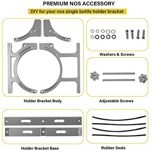 Bzsunway 1010 7 Inch Nitrous Oxide Nos Billet Aluminum Single Bottle Holder Bracket thumb #2