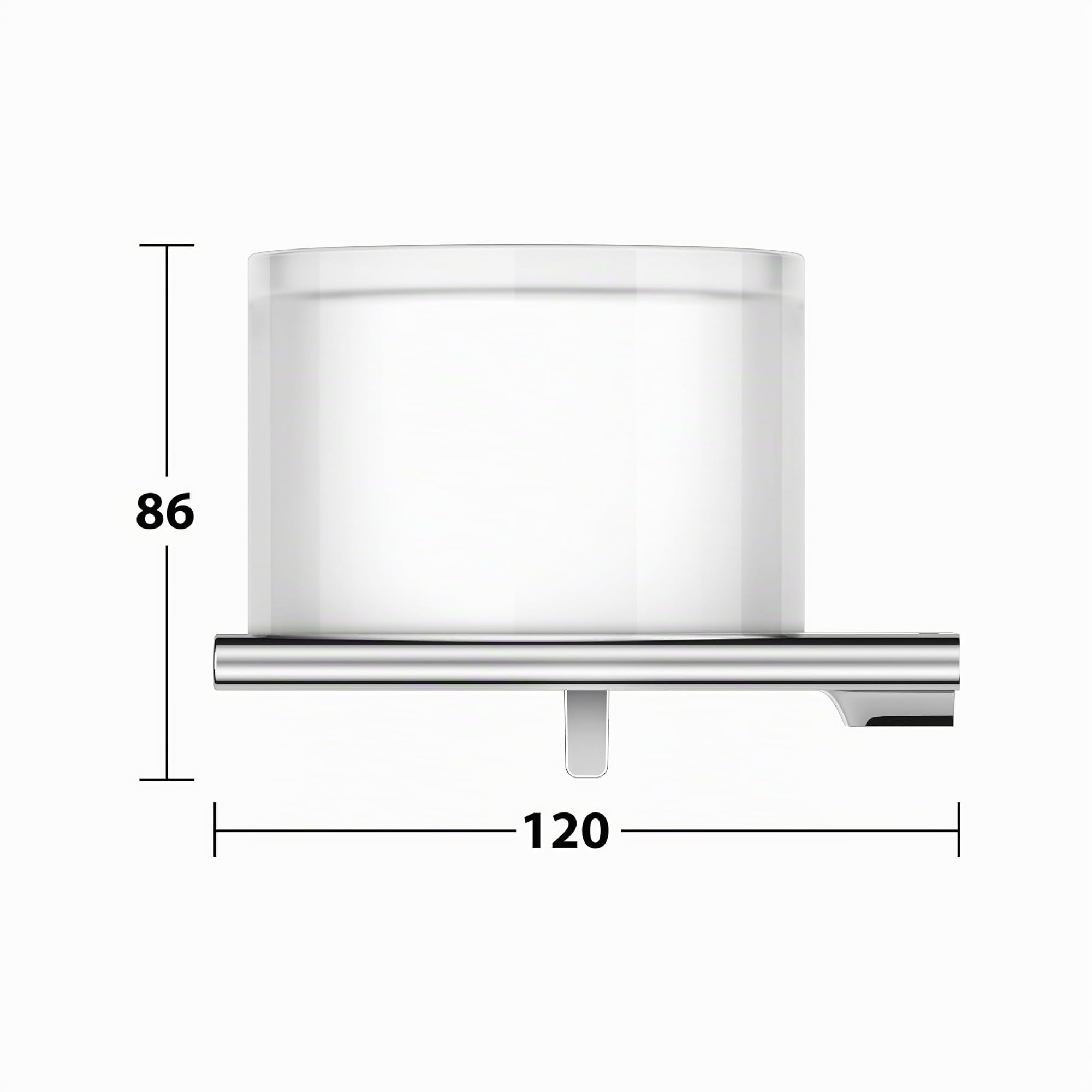 KEUCO Edition 400 Seifenspender mit Stülpglas, 150 ml, Metall verchromt | Made in Germany, nachfüllbar, inkl. Schrauben und Dübel, Lotionspender zum Bohren