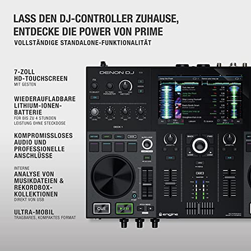 DJ/LJ Set Console + Lichtkontrolle - Denon DJ PRIME GO tragbare DJ-Konsole mit 2 Decks, WLAN- Streaming und SoundSwitch… - Image 4