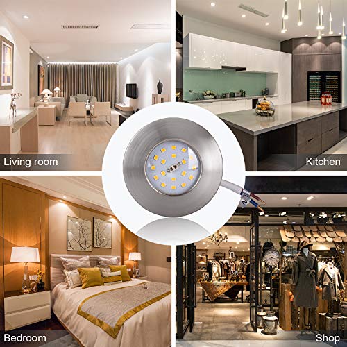 Spot LED Encastrable Salle de Bain IP44 5W Rond Extra Plat Blanc Chaud 3000K 220V Éclairage Plafond Encastré pour Cuisine, Salon, Couloir (lot de 6) - Image 3