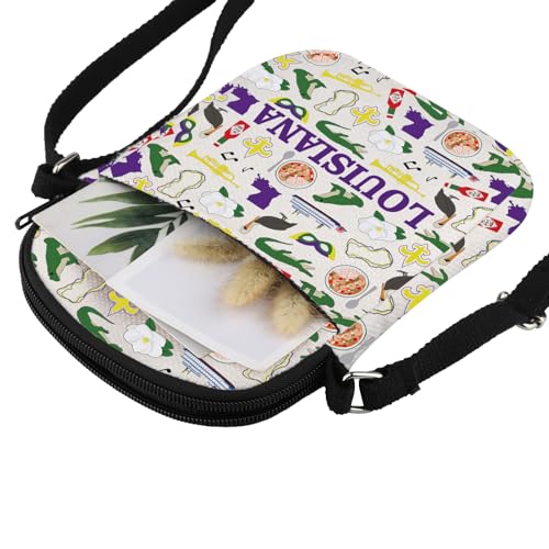 JXGZSO Louisiana State Pride Crossbody Bag Louisiana Pouch Louisiana Lovers Gift Louisiana Souvenir Holiday Party Gift4