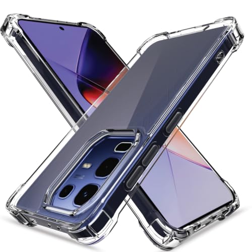 Image of Outlouders Back Cover for Infinix Note 50s 5G Clear Transparent PC + TPU Bumper Case with Raised Edges for Shockproof Protection (Transparent)