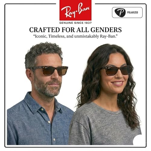 Image of Ray-Ban RB2140 ORIGINAL WAYFARER CLASSIC Square Shape Sunglasses for Men & Women with Official Eyewear Kit
