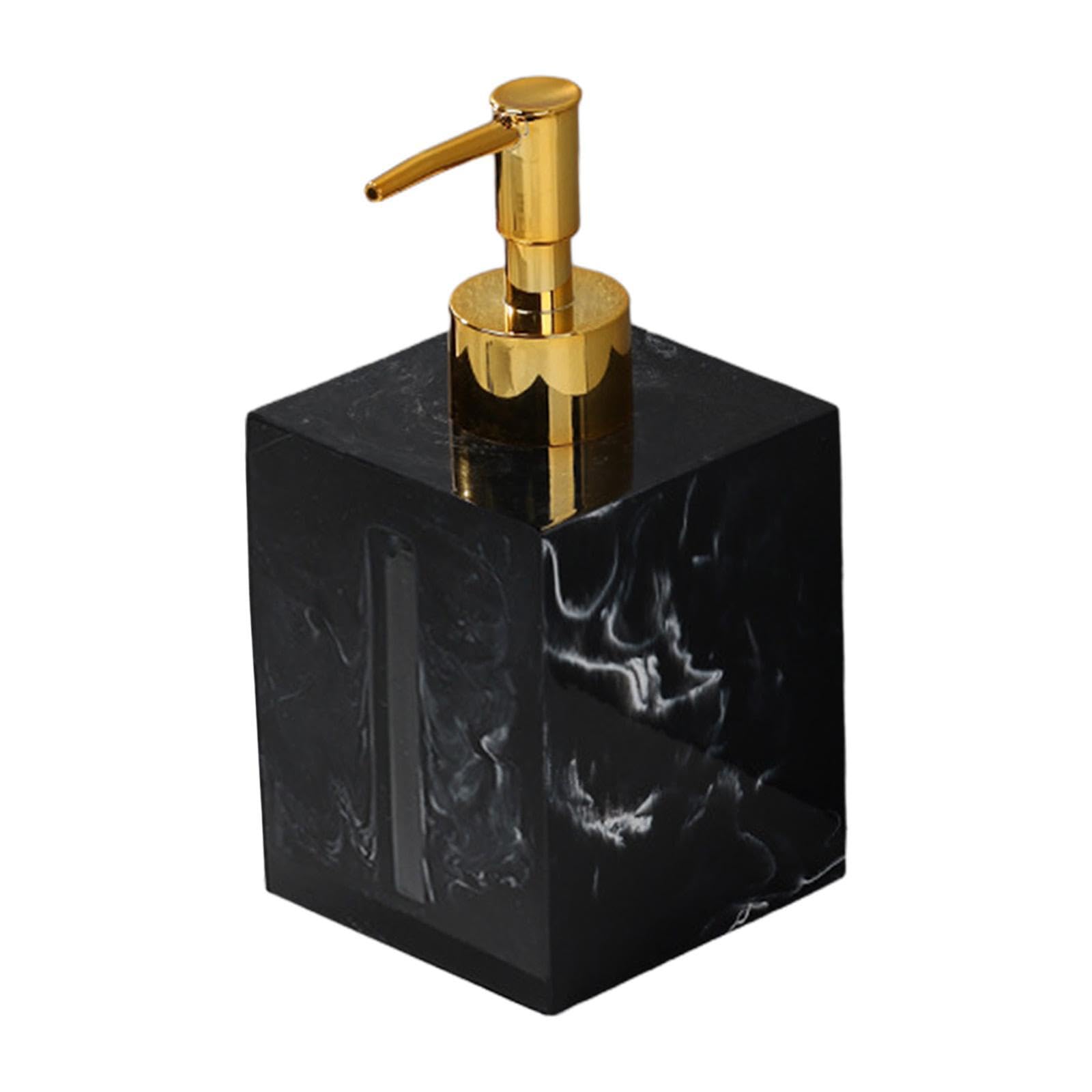 YIXANNX Elegant Bathroom Countertop Soap Dispenser Pump Bottle Easily Dispense Liquid Soap Beautiful Bathroom Accessory Hand Dispenser Kitchen Decoration, 400ml Black