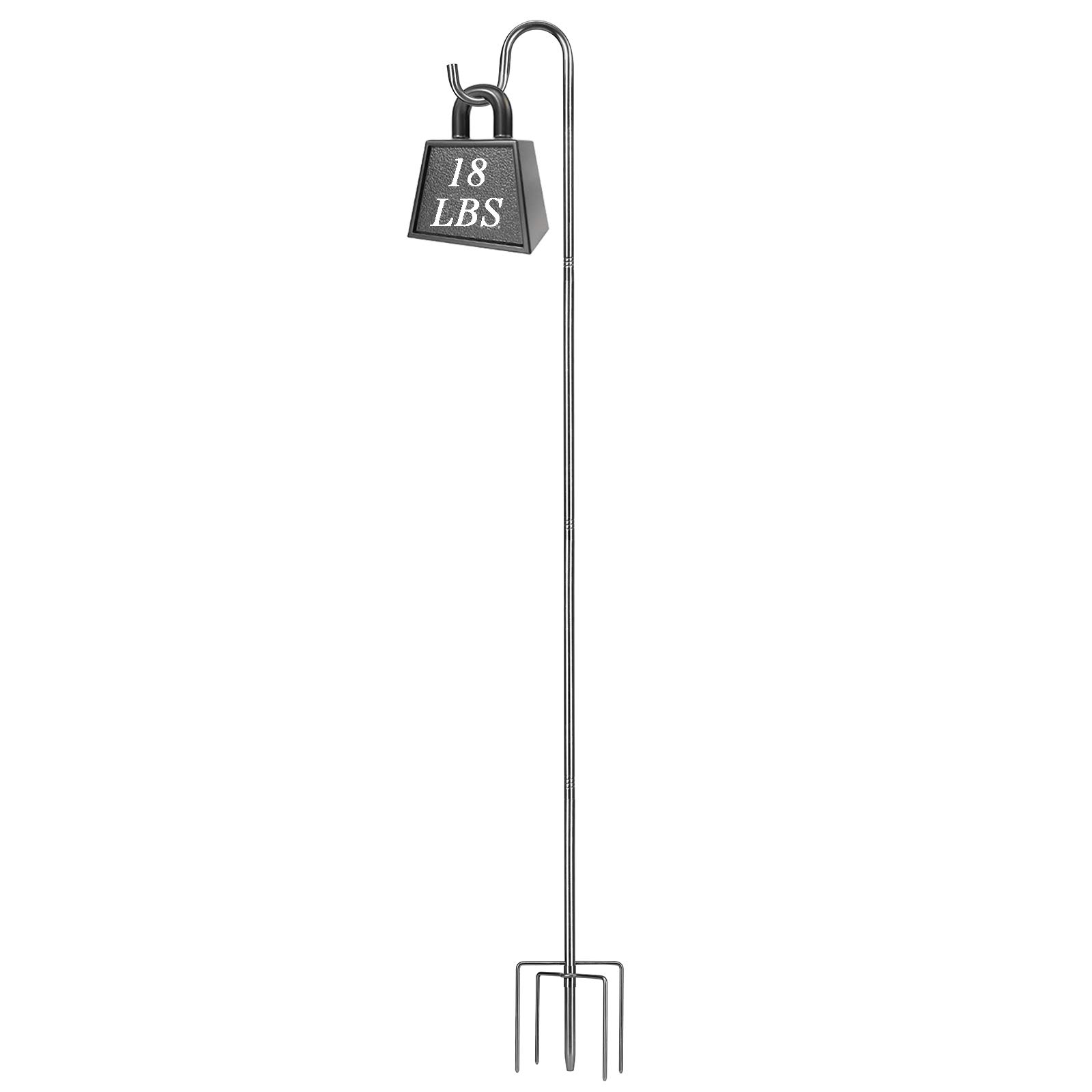 Buy INFLATION Shepherds Hook for Outdoor, 62 Inch Bird Feeder Stand