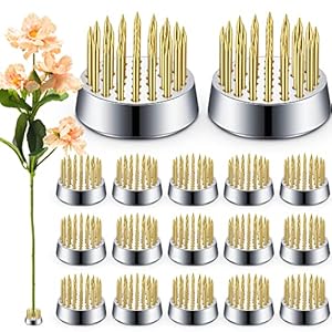 Kritkin 24 Stück Mini Blumenigel Metall