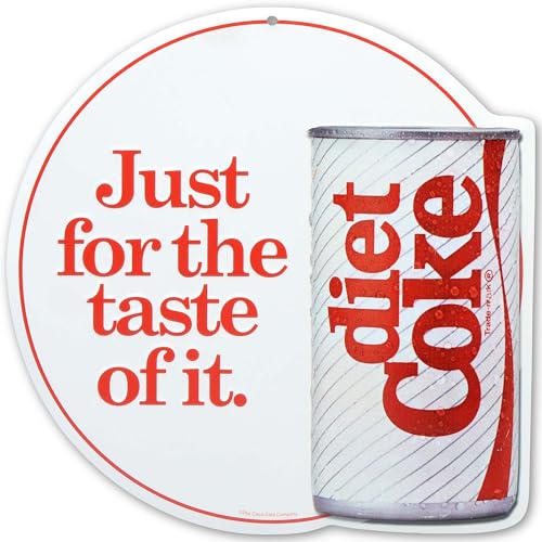 Coca-Cola Diet Coke Just for the Taste Layered Metal Sign