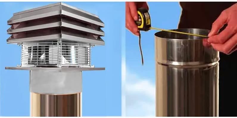 Miniatura 2 de Ventilador de chimenea para chimenea redonda 7.9 in 7.874 in modelo de acero ventilador de escape ventilador de chimenea inductor de chimenea