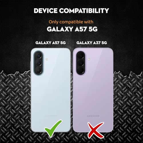 Image of Polycarbonate Crystal Clear Back Cover Case for Samsung Galaxy A57 5G | 360 Degree Protection | Shock Proof Design | Transparent Back Cover for Samsung Galaxy A57 5G - Black Bumper